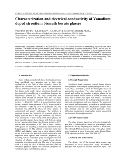 Characterization and electrical conductivity of Vanadium doped
