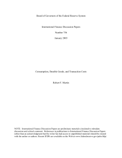 Consumption, Durable Goods, and Transaction