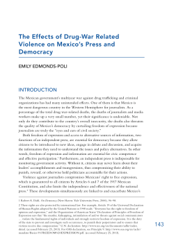 The Effects of Drug-War Related Violence on