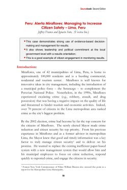 Peru: Alerta Miraflores