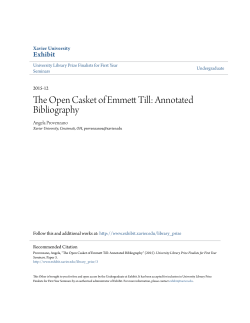 The Open Casket of Emmett Till: Annotated Bibliography