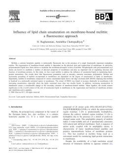 Influence of lipid chain unsaturation on membrane-bound