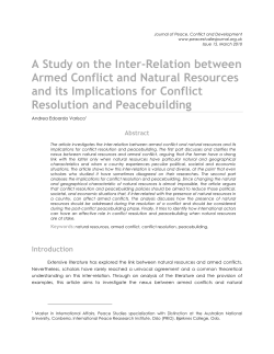 A Study on the Inter-Relation between Armed Conflict and Natural