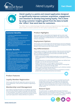 iVend Loyalty - CitiXsys Knowledge Portal