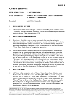 thames water and the use of grampian planning cond