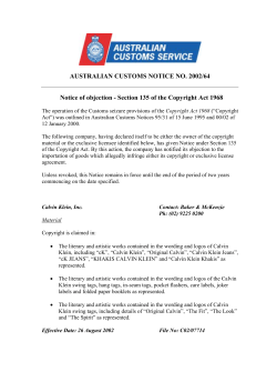 AUSTRALIAN CUSTOMS NOTICE NO. 2002/64 Notice of objection