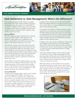 Debt Settlement vs. Debt Management: What`s the difference?