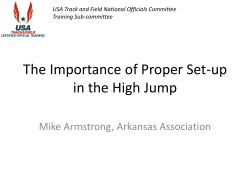 The Importance of Proper Set-up in the High Jump