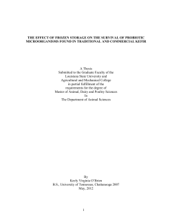 the effect of frozen storage on the survival of probiotic