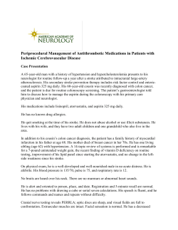 Periprocedural Management of Antithrombotic Medications in