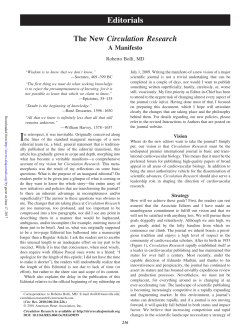 The New Circulation Research