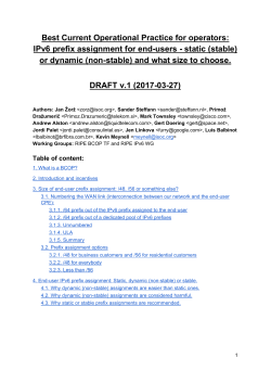 IPv6 prefix assignment for end-users