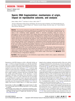 Sperm DNA fragmentation: mechanisms of origin, impact
