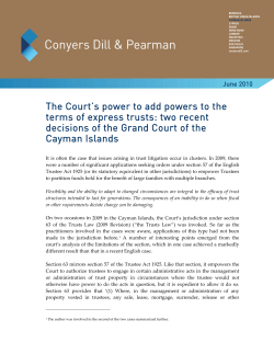 The Court`s power to add powers to the terms of express trusts: two