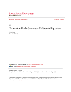 Estimation Under Stochastic Differential Equations