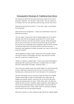Honeyguide`s Revenge (A Traditional Zulu Story)