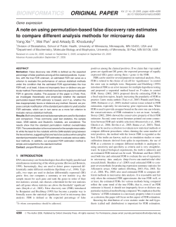 A note on using permutation-based false discovery rate estimates to
