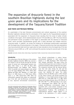 The expansion of Araucaria forest in the southern Brazilian