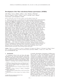 Development of the Mars microbeam Raman spectrometer (MMRS)