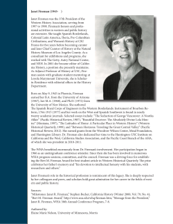 Janet Fireman (1945- ) Janet Fireman was the 37th President of the