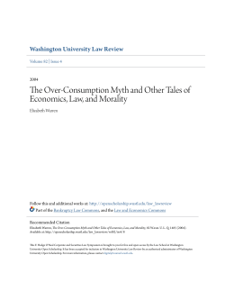The Over-Consumption Myth and Other Tales of Economics, Law