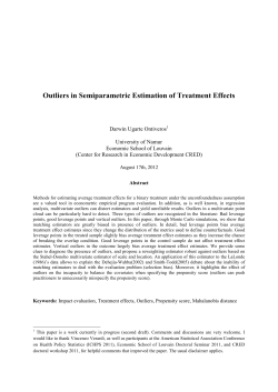 outliers in semiparametric estimation of average treatment