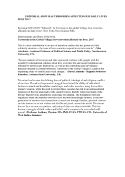 EDITORIAL: HOW HAS TERRORISM AFFECTED OUR DAILY