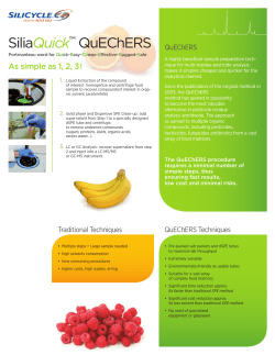 SiliaQuick&trade; QuEChERS