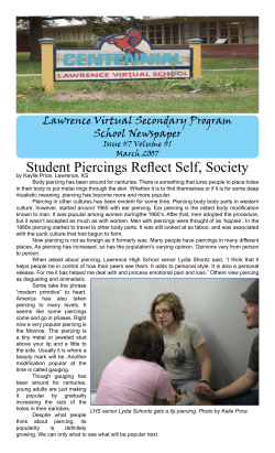 Student Piercings Reflect Self, Society