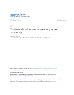 Nonlinear data driven techniques for process monitoring