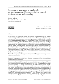 Language as means and as an obstacle of communication