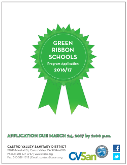 green ribbon schools - Castro Valley Sanitary District