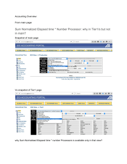 Sum Normalized Elapsed time * Number Processor