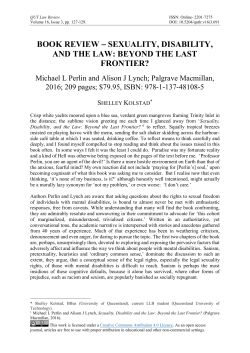 book review - sexuality, disability, and the law