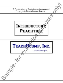 Introductory Peachtree