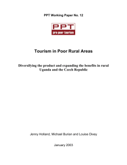Tourism in Poor Rural Areas - Overseas Development Institute