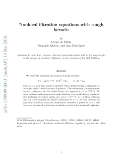 Nonlocal filtration equations with rough kernels