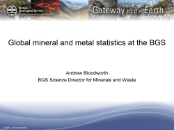 Global mineral and metal statistics at the BGS