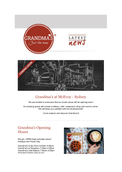 Grandma`s at McEvoy - Sydney Grandma`s Opening Hours