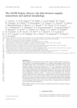 The SAMI Galaxy Survey: the link between angular momentum and