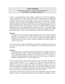 Teaching notes - Vertex Colouring