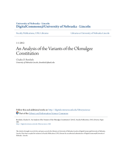 An Analysis of the Variants of the Okmulgee Constitution
