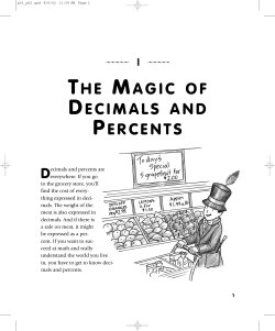 the magic of decimals and percents