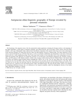 Aurignacian ethno-linguistic geography of Europe revealed by