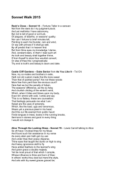 Sonnet Walk 2015 - Guildford Shakespeare Company