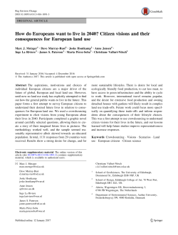 How do Europeans want to live in 2040? Citizen visions and their