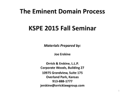 The Eminent Domain Process