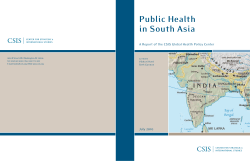 Public Health in South Asia