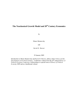 The Neoclassical Growth Model and 20 Century