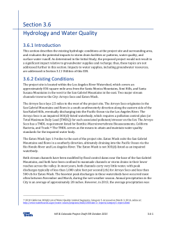 Section 3.6 Hydrology and Water Quality